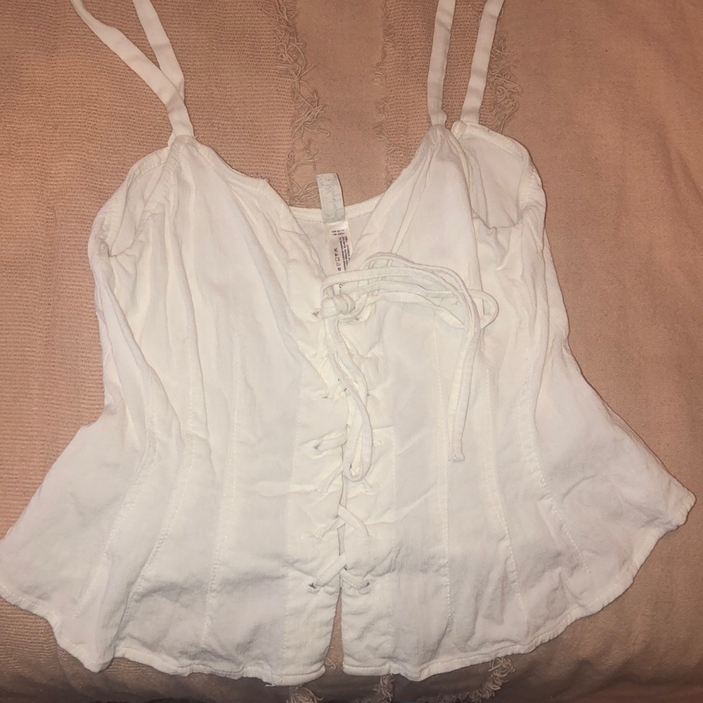 FREE PEOPLE tie up top